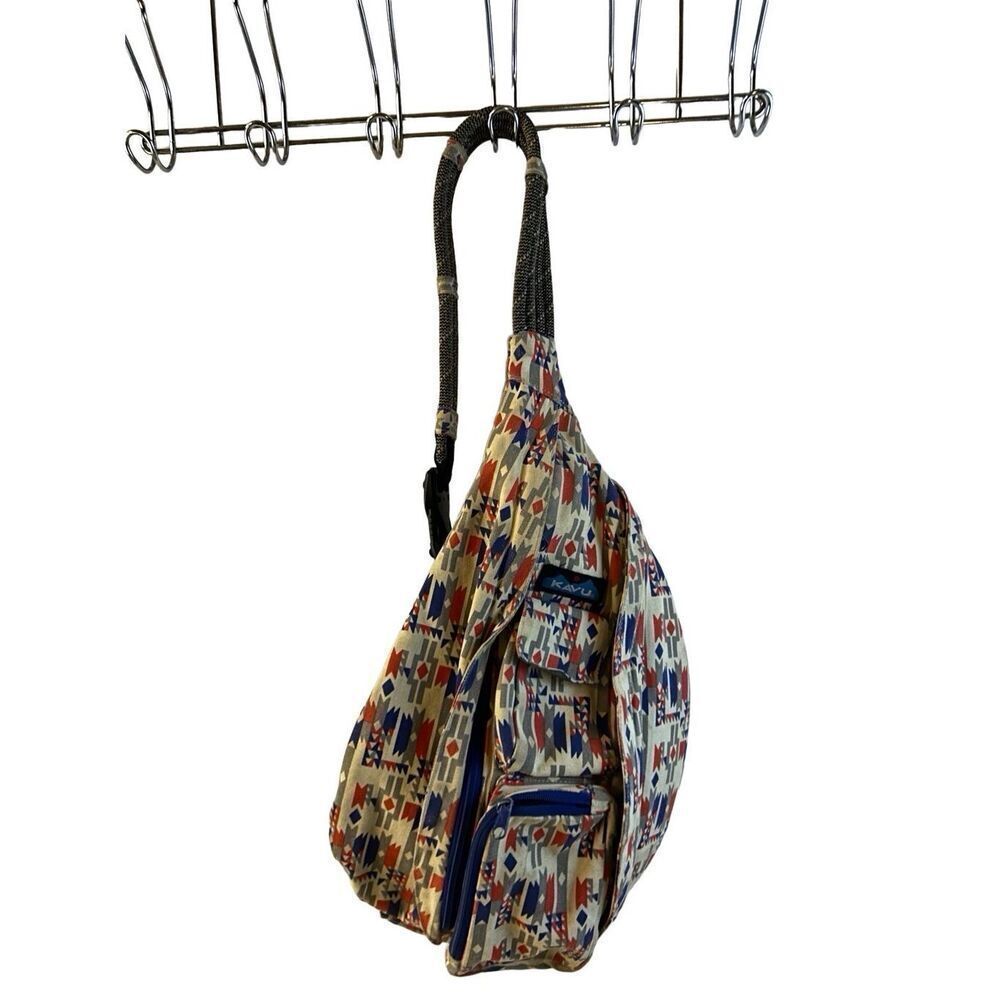 Kavu big rope crossbody blue‎ orange tribal